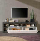 Porta TV Mogol bianco lucido ossido 184x42x58H