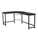 Scrivania da Ufficio ad Angolo 168x120x75 cm in Legno e Metallo  Nero