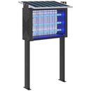 Lampada Antizanzare per Esterno a Energia Solare con 60 LED e Rete di Protezione Nero     