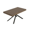 Tavolo Allungabile 160-244x80x74 cm Niket Noce Gambe Antracite