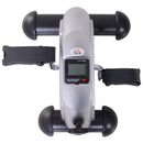 Mini Cyclette Portatile per Gambe e Braccia Pedaliera per Riabilitazione con Display LCD Argento      