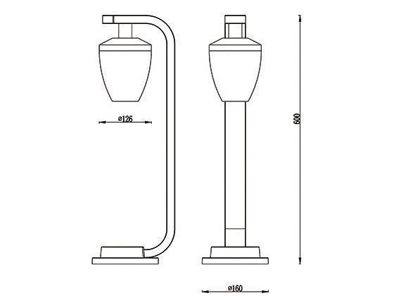 Lampada Palo da Giardino E27 40W in Alluminio Sovil Grigio