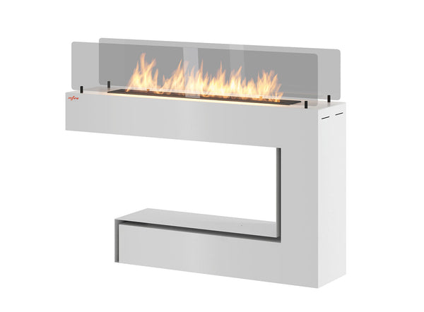 Camino a Bioetanolo da Pavimento 110x92 cm Spectrum Bianco con Vetro acquista