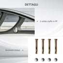 Pensilina Tettoia  100x80 cm in Policarbonato Anti-UV Argento