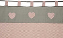 Tenda rosa decoro cuori cm 154x 260