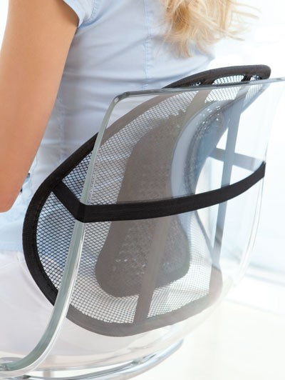 Schienale Ergonomico per Sedie e Sedile Auto in Rete Toffa Nero sconto