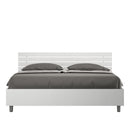 Letto Matrimoniale Testata Doghe Inclinata Ankel Frassino Bianco Varie Misure