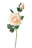 Set 6 Rami Artificiali con 3 Rose Real Touch H 65 cm