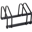 Rastrelliera Portabici 5 Posti in Acciaio 130x33x27 cm Nera 