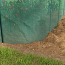 Serra per Piante a Rete con Porta a Cerniera e Picchetti a Terra 3x1x1,5m  Verde