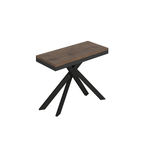 online Consolle Allungabile 90-300x40x77 cm Saki Evolution Noce Gambe Antracite