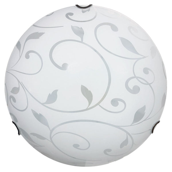 Plafoniera 2xE27 Ganci Cromo Vetro Lastra Bianco E-Energy Lena acquista