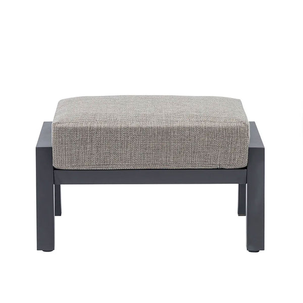 acquista Pouf da Giardino Kea 77x63x34 cm in Alluminio e Tessuto Olefin Grigio