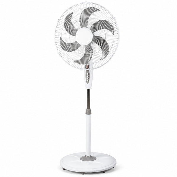 Ventilatore a Piantana Altezza 130 cm Base Tonda Anti Ribaltamento 65W e 6 Pale Bianco prezzo