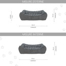 Cuccia per Cani e Gatti in Poliestere Zoe Grigia Varie Misure