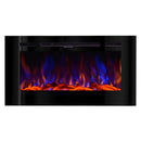 Camino Elettrico da Incasso 54,4x101,6x14 cm Effetto Fiamma 1500W Beverly Nero