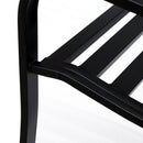 Panchina da Giardino 2 Posti con Schienale Decorato 127x60x89 cm in Ghisa e Metallo Nero