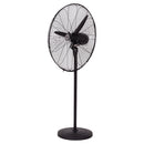 Ventilatore Industriale a Piantana 3 Pale Ø75cm 3 Velocità in Acciaio Laminato Nero      