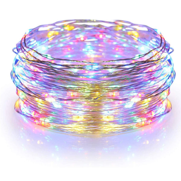 sconto Luci di Natale 50 MicroLed Multicolor a batteria da Interno