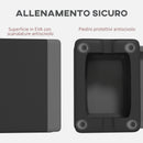 Stepper Fitness Altezza Regolabile Antiscivolo Capacità 250 kg Grigio   
