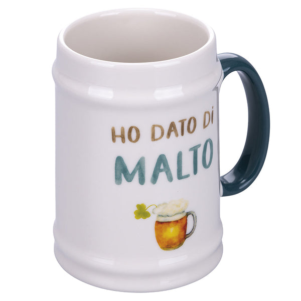 Boccale Birra Ø8x13 cm in New Bone China VdE Tivoli 1996 Le Travisate Bianco sconto