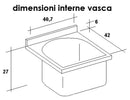 Mobile Lavatoio 45x50x85cm Anta Asse in Legno Montegrappa Edilla Bianco Destra