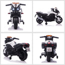 Moto Elettrica per Bambini 6V con Fari e Clacson Bianco