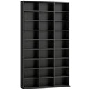 Mobile Porta CD a 9 Ripiani 100x24x175 cm con 21 Ripiani per 835 CD o 500 DVD in Truciolato Nero      