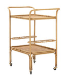 Carrello Panama 2 Ripiani 83x46x87,5 cm in Rattan