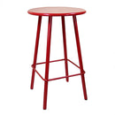 Tavolino Bar da Giardino in Alluminio Tondo Ø66x105cm Las Vegas Rosso