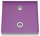 Base Portaciottolo per Fontane 40x40x8 cm in Metallo con Base in Cemento Belfer 42/BSE/10 Viola