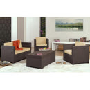 Salotto Completo Riviera in Resina Effetto Polirattan per Arredo Esterno Casa Giardino