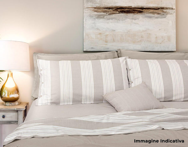 online Set Lenzuola Cotone Sopra Sotto con Angoli e Federe Cober Striped Grigio Varie Misure