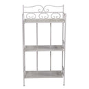 Portapiante 3 ripiani 45x23xh90 cm in Metallo New Jessica Bianco