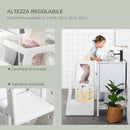 Scaletta per Bambini 3 Livelli 47x47x90 cm in HDPE Bianco