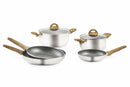 Batteria di Pentole 7 Pezzi in Alluminio Antiaderente Soriani Manhattan