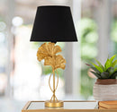 Lampada da Tavolo Flow 30x63x30 cm in Ferro Oro/Nero