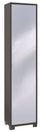 Armadio 1 Anta con Specchio 43x190x29 cm Titanio