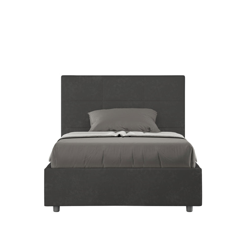 Letto 1 Piazza e Mezzo Mika Grigio Varie Misure