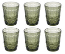 Set 6 Bicchieri Acqua Nobilis in Vetro VdE Tivoli 1996 Verde scuro