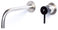 Rubinetto Miscelatore Monocomando Lavabo da Parete in Acciaio Inox Maniglia Carbone