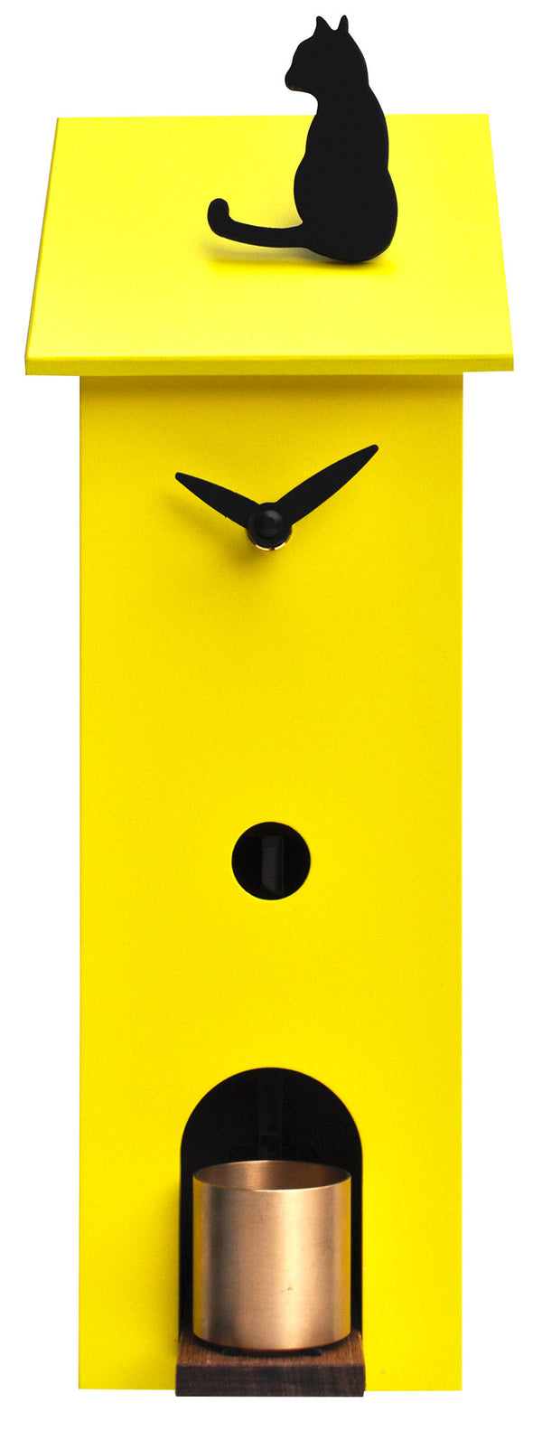 sconto Orologio da Parete 13x37x11cm Pirondini Italia Solitario Giallo Zolfo