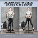 Ellittica 4 Livelli di Resistenza 90x62x150 cm in Acciaio e ABS Nero