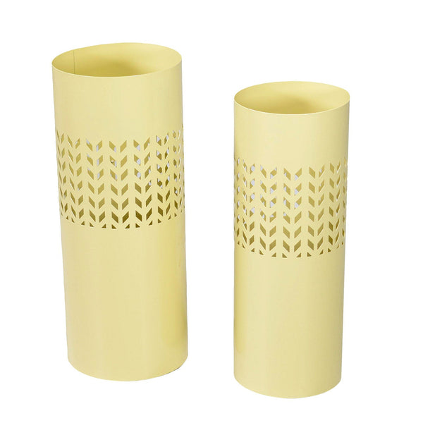 Set 2 Portaombrelli in Metallo ø24x24H60cm Frecce Crema online