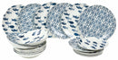 Servizio Piatti 18 Pezzi in Porcellana Villa d'Este Home Tivoli Playa Grande Blu