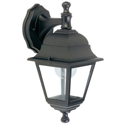 Lampada Applique Piccola in Basso Colore Nero da Esterno Linea Mini Quadrata Sovil