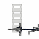 Rastrelliera Portabici 5 Posti 106x38x24 cm in Metallo Verniciato Tortora