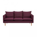 Divano 3 Posti Florin 188x84x51 h cm in Tessuto Viola