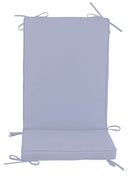 Cuscino con Schienale per Sedie da Giardino 93x41cm Bauer Box Grigio Perla