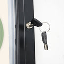 Bacheca con Apertura a Battente 30,1x48,7x2,3 cm in Alluminio Nera